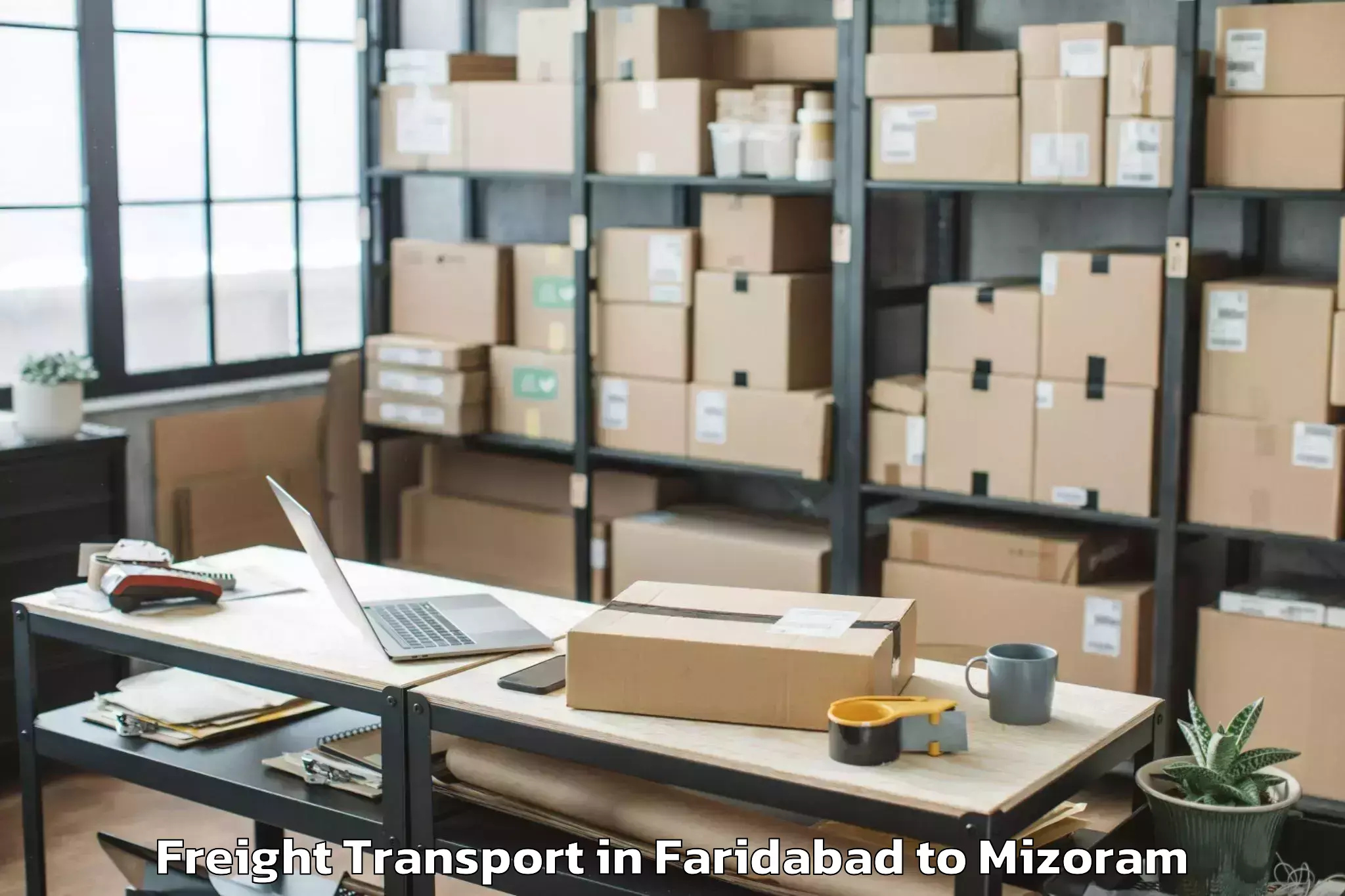 Easy Faridabad to Khawbung Freight Transport Booking